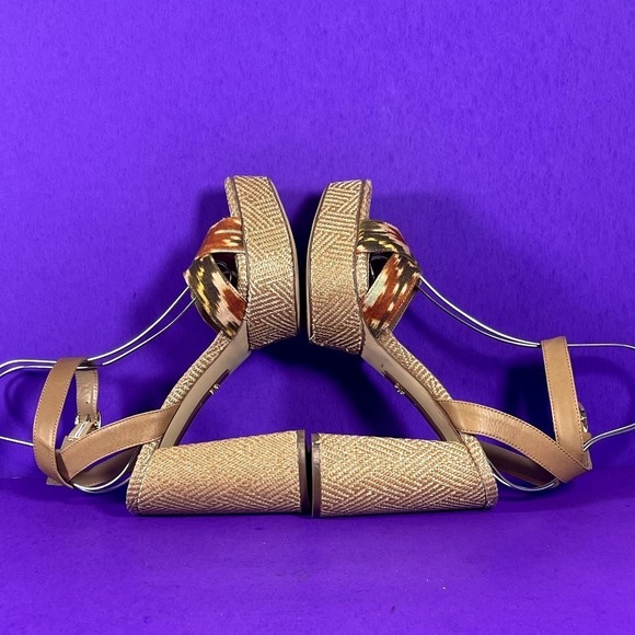 Sam Edelman Women's Sunset Orange Multi-Color Nolita Platform Sandal Shoe Sz 9.5 - Picture 5 of 8